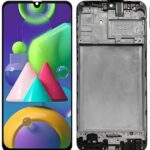 Samsung Galaxy M21 Care Original Display Touch Screen Combo with Frame