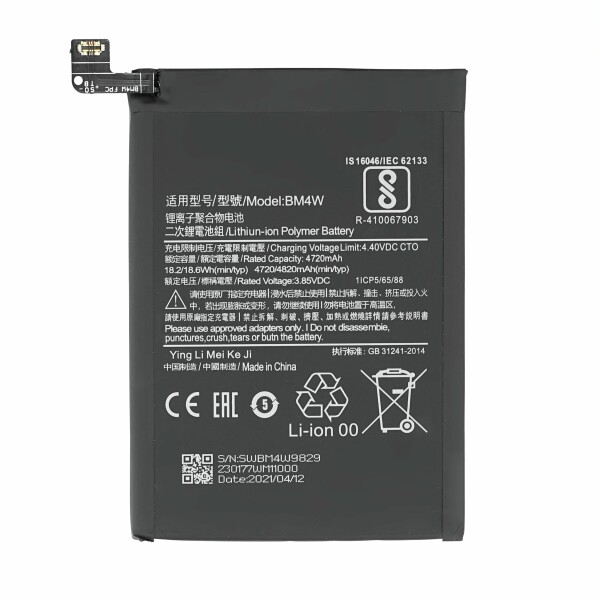 Genuine OEM BM4W Replacement Battery for Xiaomi Mi 10T Lite 5G and Redmi Note 9 Pro 5G