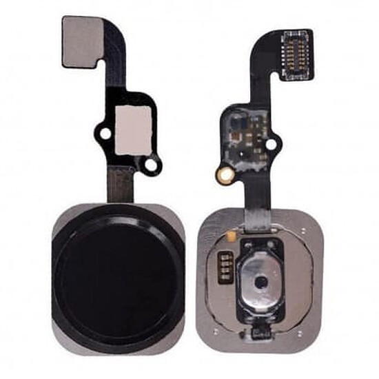 Original Home Button Complete For Apple iPhone 6s Black - Outer With Inner Flex - Image 1